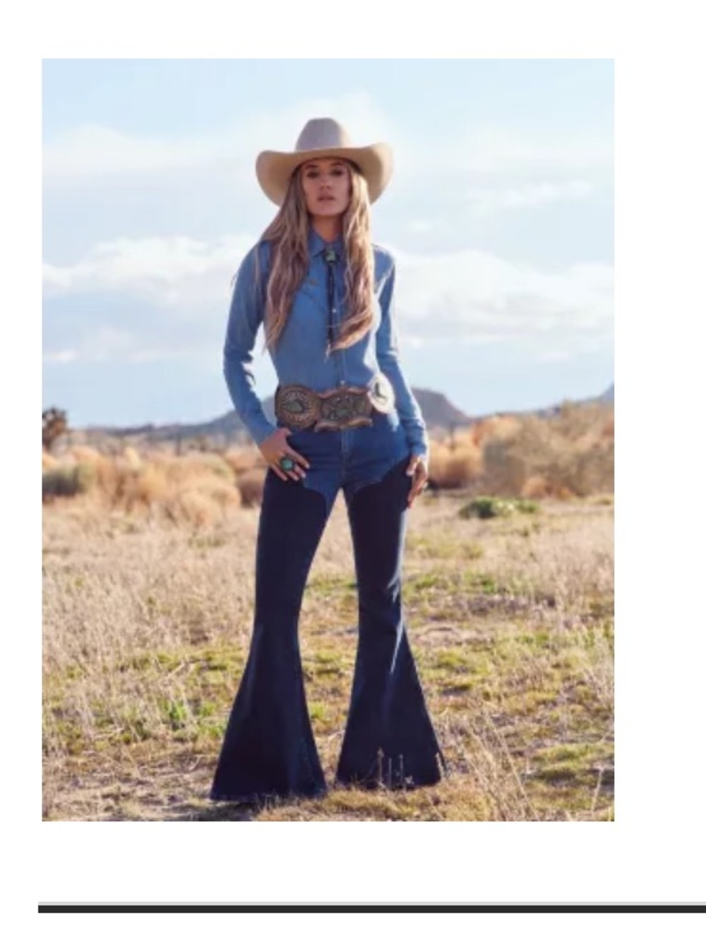 WRANGLER X LAINEY
WILSON WESTERN CHAP BELL
BOTTOMS IN TONAL BLUE